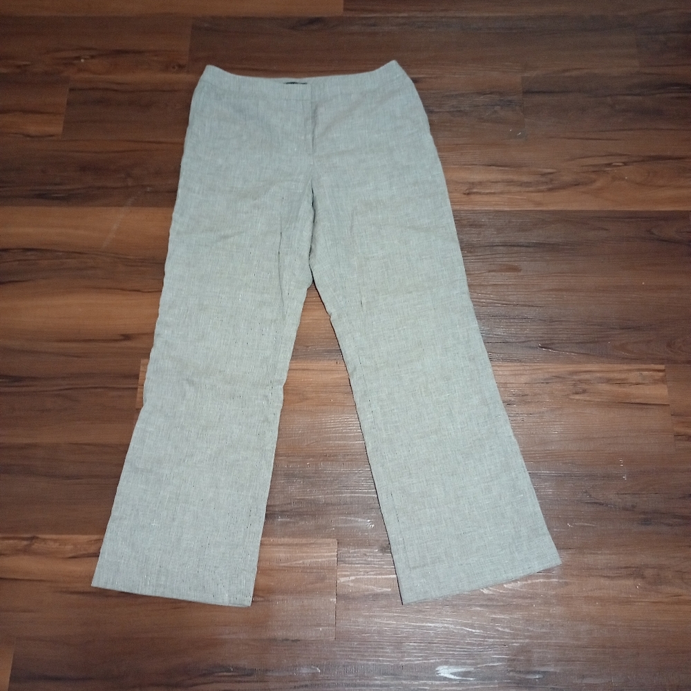 Lafayette 148 Menswear Style Wool Linen Blend Pants Office Career